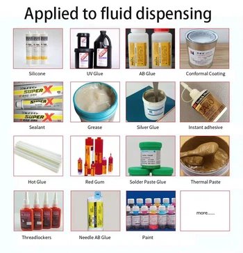 Glue dispenser applied glue Glue dispenser applied glue